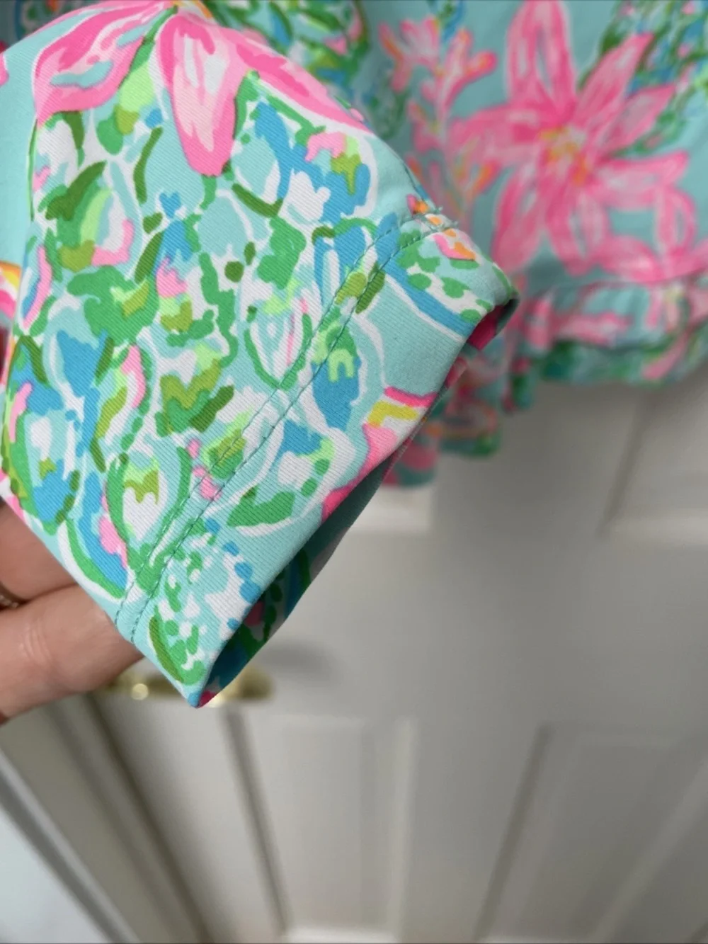 Lilly Pulitzer Girls Rash Guard Turtles Lillies Size 6